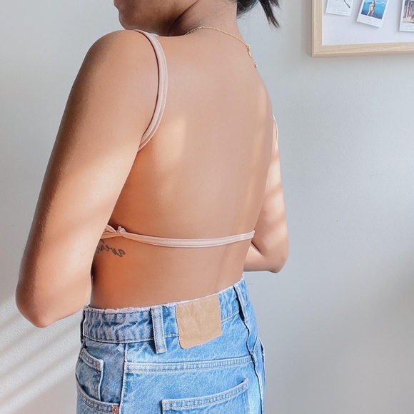 Nude color cropped top from PrettyLittleThing. This top is BNWT. - Picture 2 of 3